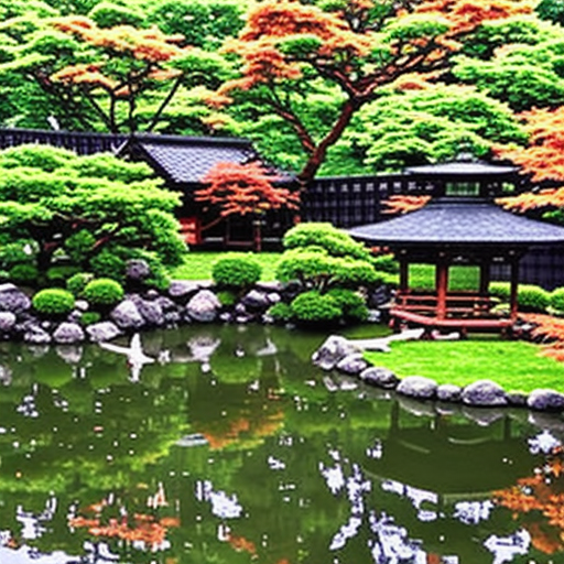 Japanese Garden with Koi Pond