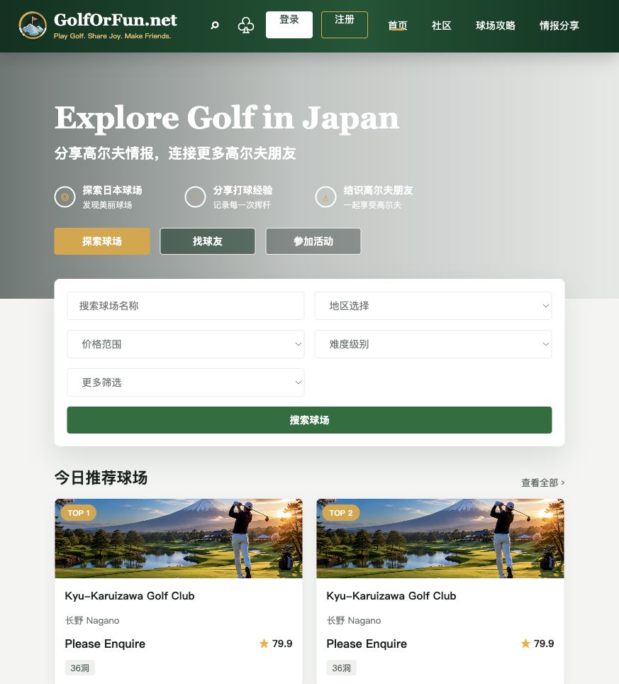 Screenshot of golforfun.net
